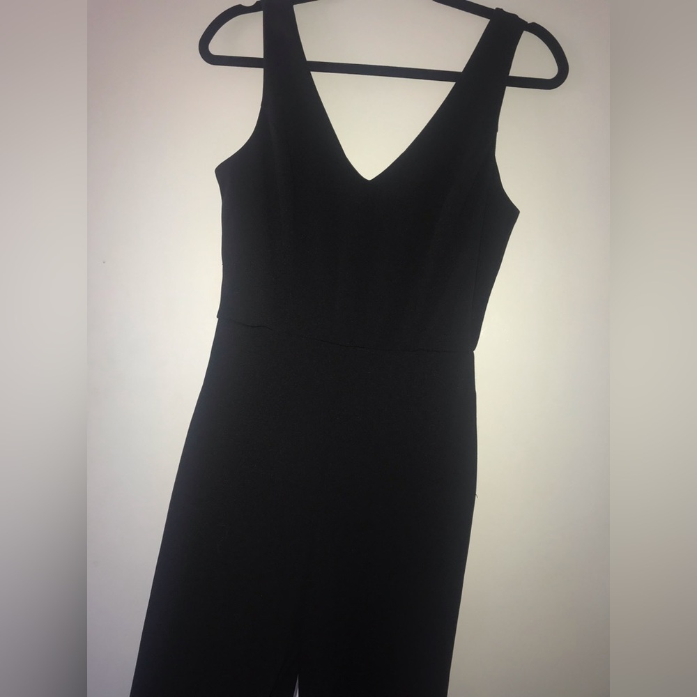 Long wide pant romper black size S Small